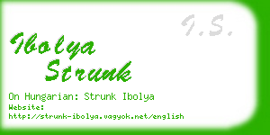 ibolya strunk business card